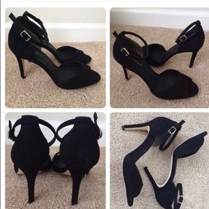 Ann Taylor Kelsey Ankle Strap Sandals black 7